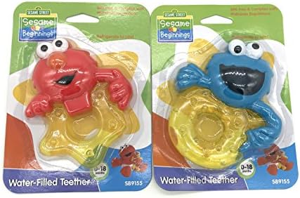 Cookie Monster and Elmo Water -Filled Teether Set
