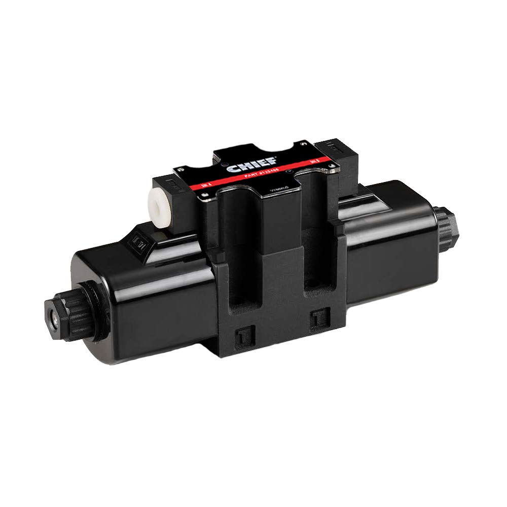 Chief D05 Solenoid Operated Control Valve:12 VDC, 4-Way 3 Position, Open Center, 4480 PSI, 2.03 Ampe