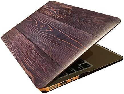 MacBook Pro 13 Case, Wooden Pattern Rubber Coated Hard Case Cover for Laptop 13.3 inch Shell Fits Model A1278
