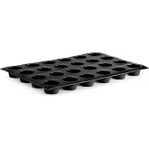 Silikomart SQ009 24 Compartment Muffin Silicone Baking Mold - 2 3/4" x 2 3/4" x 1 9/16" Cavities