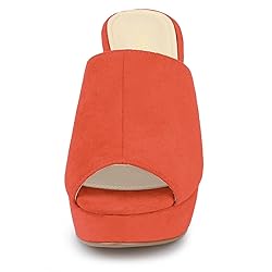 Allegra K Women's Open Toe Platform Chunky Heel