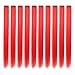 OneDor 23 Inch Colored Party Highlights Straight Hair Clip Extensions, Heat-Resistant Synthetic Hair Extensions in Multiple Colors (10 Pcs Red)
