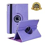 New iPad 9.7 inch 2018 2017/ iPad Air Case - 360 Degree Rotating Stand Smart Cover Case with Auto Sleep Wake for Apple iPad 9.7" (6th Gen, 5th Gen)/iPad Air(Purple)