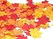 MerryNine 300 Assorted Mixed Deep Fall Colored Artificial Maple Leaves for Weddings, Thanks-Giving, Events and Outdoor Maple Leaf Cafe Decoration (300 Pieces)