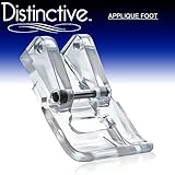 Distinctive Applique Clear Sewing Machine Presser Foot - Fits All Low Shank Snap-On Singer*, Brother, Babylock, Euro-Pro, Janome, Kenmore, White, Juki, New Home, Simplicity, Elna and More!