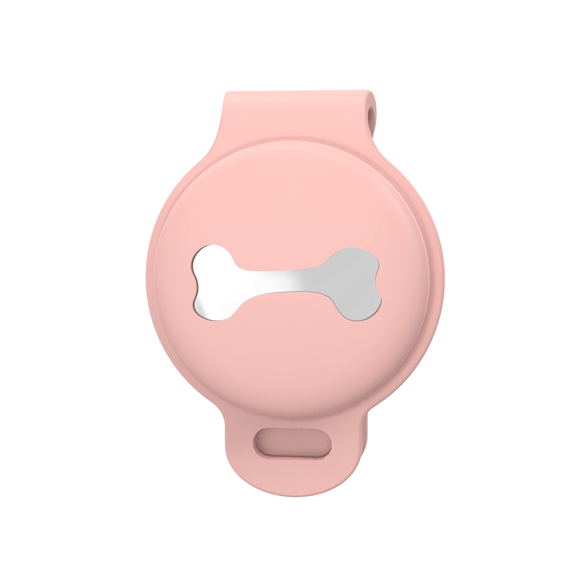 AirTag Case for Apple Air Tag Tracker Silicone Protective Case Pet Dog Cat GPS Bags Luggage Tracking Case Silicone Protective Holder Portable and Anti-scratch Apple Tracker Finder (Pink)