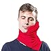 Travel Pillow - Machine Washable Scientifically Proven Super Soft Comfortable Necka & Portable for Airplane Car Train and Bus Travel Pillow (RED)