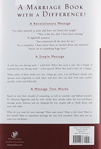 Love And Respect The Love She Most Desires The Respect He Desperately Needs Eggerichs Dr Emerson Amazon Pl Books