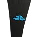 Epivive Digital Flame OTC Soccer Baseball Softball Volleyball Socks (Black/Electric Blue, Medium)