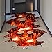 Iuhan 3D Volcanic Magma Wall Sticker Removable Mural Decals Vinyl Art Large Wall Stickers Decals Home Decor Living Room Floor DIY Removable HomeDecal