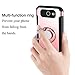 DONWELL Galaxy J3 2017 Business Style Hybrid Shockproof Protective Phone Case Cover with Built-in Ring Grip Stand Holder for Samsung Galaxy J3 Emerge/Express Prime 2 / Amp Prime 2 (Rose Gold)