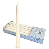 Stonebriar Tall 10" Ivory Unscented 10 Pack Taper Candles