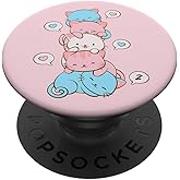 Trans Pride Flag Kawaii Cat Cute Transgender PopSockets Adhesive PopGrip