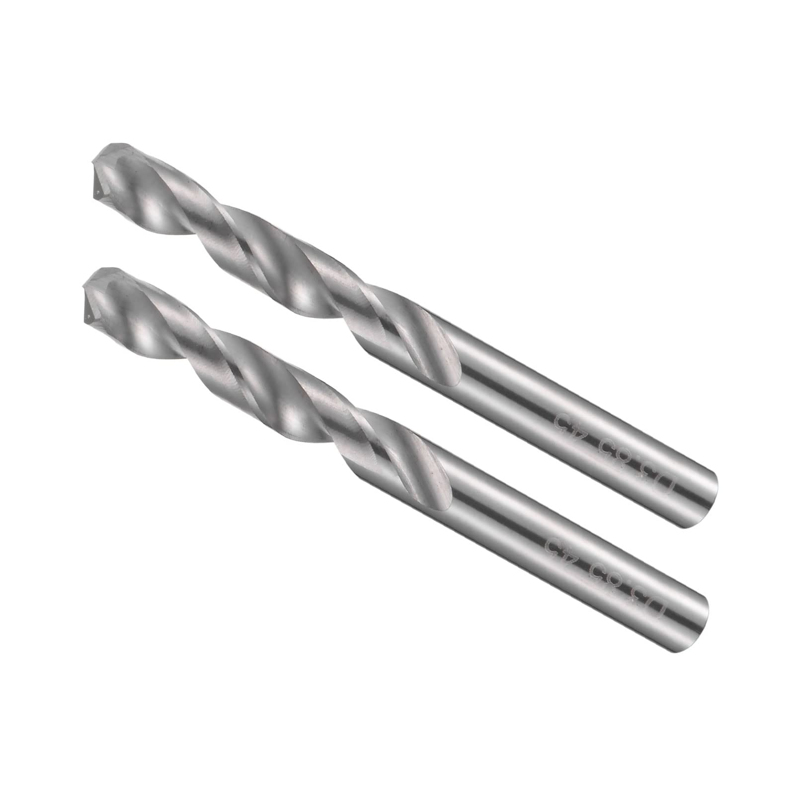 CoCud Solid Carbide Drill Bits, 3.85mm Diameter, K35 Tungsten Carbide Precision Short Length Twist Drill Bits - (Applications: for Stainless Steel Alloy Metal), 2-Pieces — image 1
