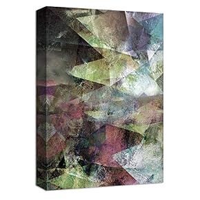 NWT Canvas Wall Art Abstract Ink Collage Design...