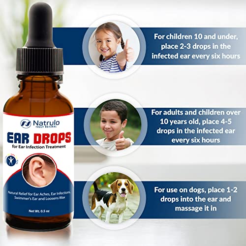 Natrulo Ear Drops For Ear Infection Organic Ear Drops For Adult, Kids