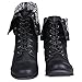 Twisted Women's Trooper Wide Calf Aztec Print Fold Over Military Boot - TROOPER61P BLACK/WHITE, Size 10