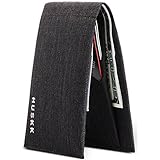Men's Slim Wallet - Thin Microfiber Bifold Card Holder - Minimalist Wallet Designed to Hold 8 Credit Cards, Cash and an ID