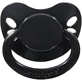 Landofgenie Adult Size Large Shield Pacifiers Butterfly Shaped Cutie Pacifier Black