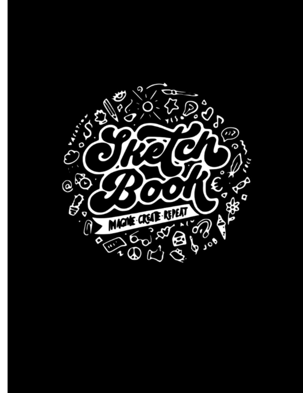 SketchBook Black 100 Sheets: Cuadernillo de dibujo