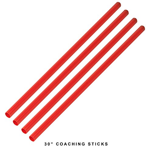 American Challenge Soccer Sports Coaching Sticks Flags (Red, Standard)