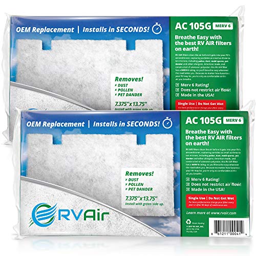 RV Air AC 105G 2 Filters Replacement RV AC Filter for Dometic 3313107