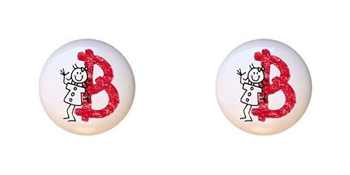 Amazon Com Set Of 2 Knobs Letter B Crayon Kids Alphabet