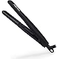 AmoVee Mini Flat Iron Smart Ceramic Tourmaline Hair Straightener Negative Ionic Technology for Travel, Black