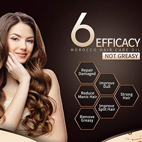 Morocco Argan Oil Hair Care Essence Nourishing Repair Damaged Split Frizzy Hair Repair Hair Care Hair&Scalp Treatments… - Image 2