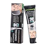 Charcoal Teeth Whitening Toothpaste,Natural Activated Bamboo Charcoal Toothpaste Fresh Mint Flavor removes bad breath -Teeth Whitening-Stain Remover Black,3.5 Ounce