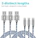 Lightning Cable,Live2Pedal Compatible iPhone Cable 3-Pack 3FT 6FT 10FT Charging Cable Data Nylon Braided Cord Charger iPhone X/XS/XSmax/XR/8/8Plus/7/7Plus/6/6Plus/6s/6sPlus/5/5s/5c/SE.(White+Grey)