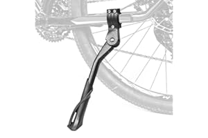 QUMOX Mount Bike Kickstand - Fits 24-29 Inch Bicycles - Bike Kick Stands for Adult Mountain, Cruiser and Road Bike - Quick Adjust Height Kickstand