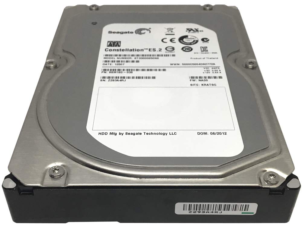 Seagate Constellation ES.2 ST33000650NS 3TB 7200RPM 64MB Cache 3.5in SATA 6.0Gb/s Enterprise Hard Drive - PC, RAID, NAS, CCTV DVR (Renewed)