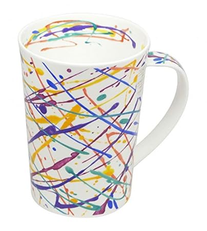 Dunoon Tasse Argyll Squiggle Gelb Blau 500ml