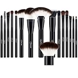 BESTOPE Makeup Brushes Set 16 PCs Cosmetic Blush Brushes Premium Synthetic for Foundation Blending Powder Concealers Eye Shadows Brushes Kit