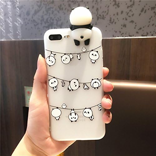 Dealetech Cartoon Squishy Panda iPhone 6 Plus/ 6S Plus Cover, 3D Cute TPU Soft Silicone Squishy Cute Panda Phone Case for iPhone 6/6S/7/7 Plus (3, For iPhone 7)