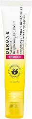 DERMA E Vitamin C Brightening Eye Cream for Dark Circles, 0.5 Oz | Under eye treatment with niacinamide, caffeine & cucumber 