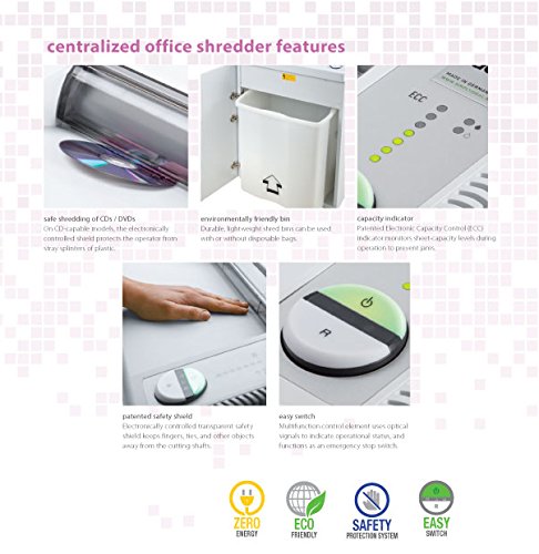 ideal-3804-Continuous-Operation-Cross-Cut-Centralized-Office-PaperCDDVD-Shredder-44-Gal-Bin-1-HP-Motor