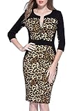 Miusol Women's Deep-V Neck Retro Lace Evening Pencil Dress