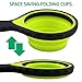 Portable Collapsible Silicone Measuring Cups & Red Measuring Spoons Set Folding 8 Piece BPA Free Food Grade Kitchen Utensil Dry Liquid