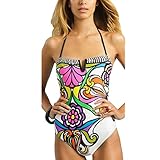GWELL Women's One-Piece Swimsuit Monokini Push Up Padded Bikini Swimwear