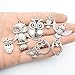 OWL Charm Collection-100g (About 48pcs) Craft Supplies Antique Silver Owl Charms Pendants for Crafting, Jewelry Findings Making Accessory for DIY Necklace Bracelet (Antique Silver owl Charms)