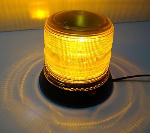 Supreme Lighting SL-905A Rotating 12 volt amber color LED warning light, w/magnetic mount, on/off cigarette lighter plug