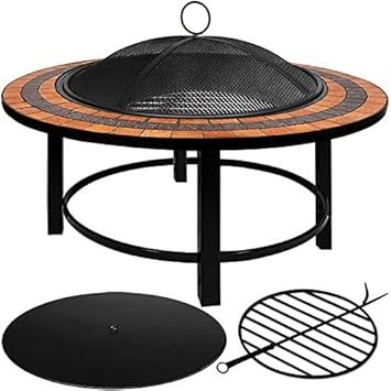 Mosaic Fuoco Fire Pit Grill Fire Basket Patio Fire Amazon Co Uk