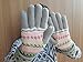 YAN & LEI Women's Snowflakes and Cats Knitted Winter Gloves with Roll Up Cuffs Design Color Grey