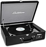 Electrohome Archer Vinyl Record Player Classic Turntable Stereo System with Built-in Speakers, USB for MP3s, Headphone Jack, AUX Input for Smartphones, Tablets (EANOS300)
