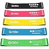 Gritin Weerstandsbanden, [Set van 5] Huidvriendelijke weerstand Fitness Oefenlusbanden met 5 verschillende…