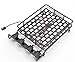 WishRing RC 1:10 Roof Luggage Rack LED Light Bar Wrangler Tamiya CC01 SCX10 Axial 514 (Black)