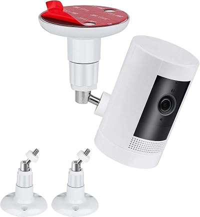 PAIKUU 2Pcs Ring Camera Wall Mount Adhesive Screwless 360° Adjustable
