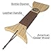 SolutioNerd American Cedar Wood Grill Scraper Limited $14.99 Sale | Real Genuine Leather Grip and Bottle Opener Handle | Bristle Free Safe BBQ Tool | All Natural Use to Clean Grates and Oil